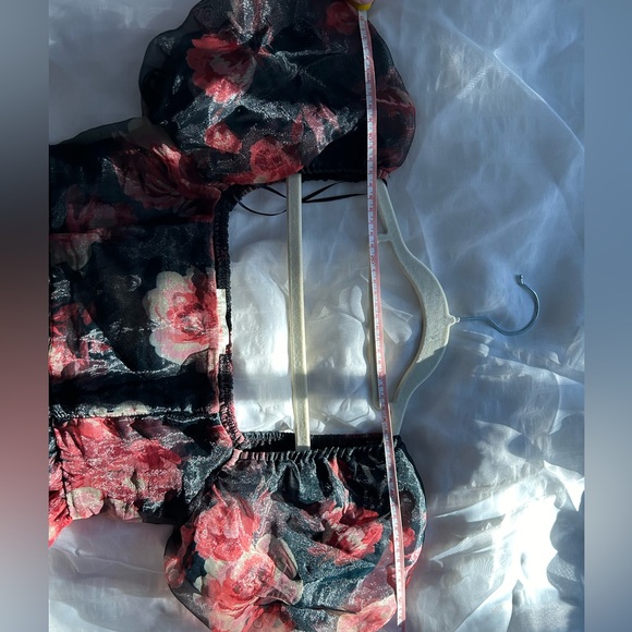 Gorgeous pink flowers black blouse from Thirty Thirty LA cute summer top - Picture 10 of 10